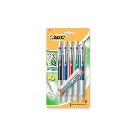 Bic Bic® Velocity Mechanical Pencil, Refillable, Rubber Grip, 0.9mm, Assorted, 5/Pack MVP¬†51.00
